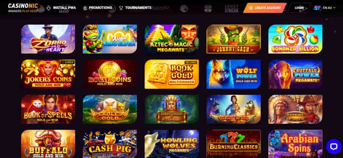 Casinonic login
