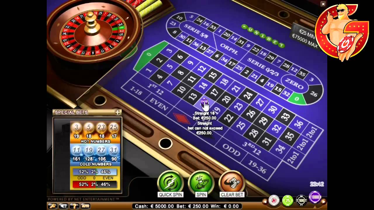Interface utilisateur d'Unibet