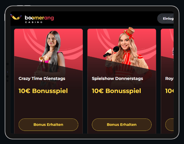 Boomerang casino bonus