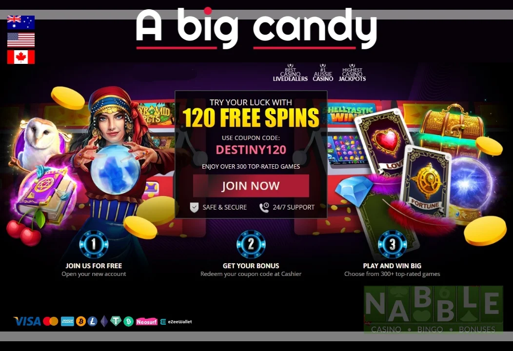 A big candy casino free spins