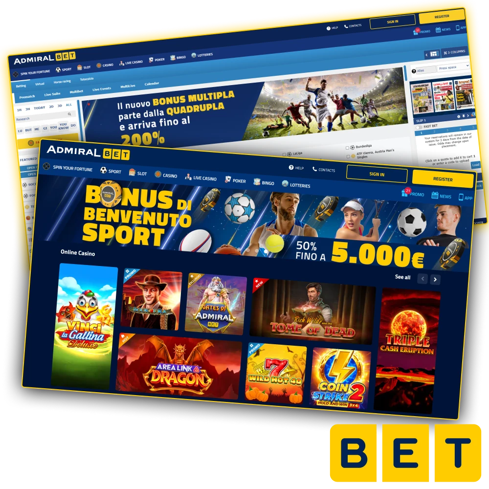 Bonus admiralbet casino